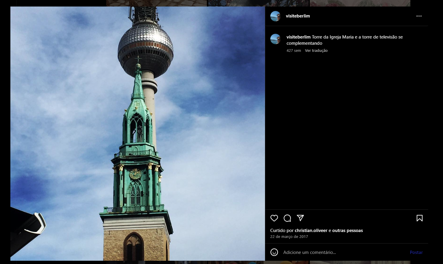 Torre da igreja e torre de TV
